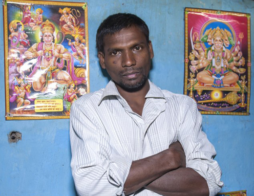 Chandre Oraon, man with tail